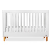 מיטת תינוק וואלי לבן/עץ – Valley™ Baby Bed White/Wood 127×63 cm