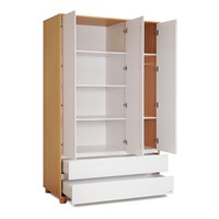 ארון בגדים בריידי לבן/עץ –  Brady™ Wardrobe White/Wood 120x60x200 cm