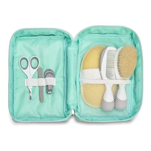 סט טיפוח לתינוק עם תיק לטיולים 6 ב-1 - Baby Travel Set 6in1 - טורקיז - Turquoise