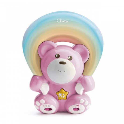 מנורת לילה דובי קשת בענן - Rainbow Bear - ורוד - Pink