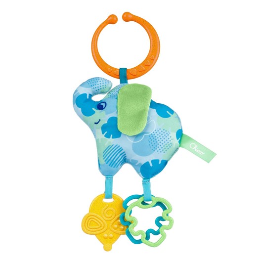 צעצוע לעגלה נשכן רעשן פיל - +Toy Elephant On The Go Eco - צבעוני - Colorful