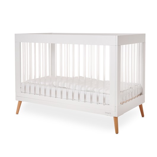 מיטת תינוק הילס לבן/אקריל – Hills™ Baby Bed White/acrylic 120×60 cm - לבן/אקריל - White/Acrylic