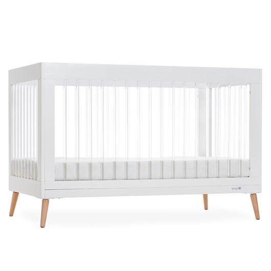מיטת תינוק אמנדה לבן/אקריל - Amanda™ Baby Bed White/acrylic 130x70 cm - לבן/אקריל - White/Acrylic