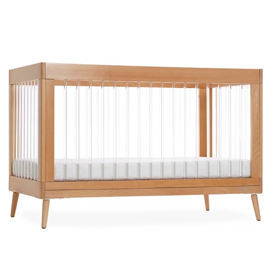 מיטת תינוק אמנדה עץ טבעי/אקריל - Amanda™ Baby Bed Natural/acrylic 130x70 cm - עץ טבעי/אקריל - Natural/Acrylic