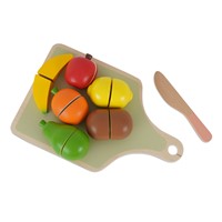 סט פירות מעץ לחיתוך - ‏‏‏‏Wooden Fruit Cutting Set