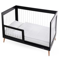 מגן למיטת תינוק אמנדה שחור/אקריל - Bed Rail Amanda Black/Acrylic