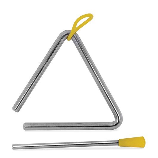 משולש לילדים - Triangle - כסוף / צהוב - Silver / Yellow