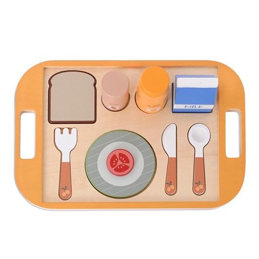 סט ארוחת בוקר - ‏‏‏‏Wooden Breakfast Set - צבעוני - Colorful