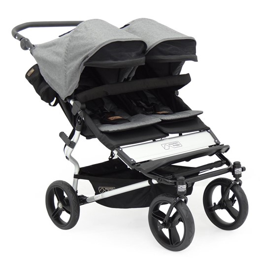 עגלת תאומים/אחים דואט - Duet - אפור - Grey Marl