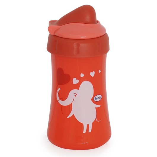 כוס שתייה ספורט עם קשית - Flawless™ Chipfon cup With Flip Lid - אדום - Red