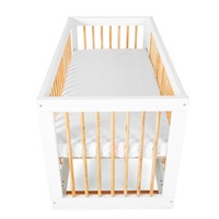 מיטת תינוק מולי לבן/עץ – Moly™ Baby Bed White/Wood 120×60 cm