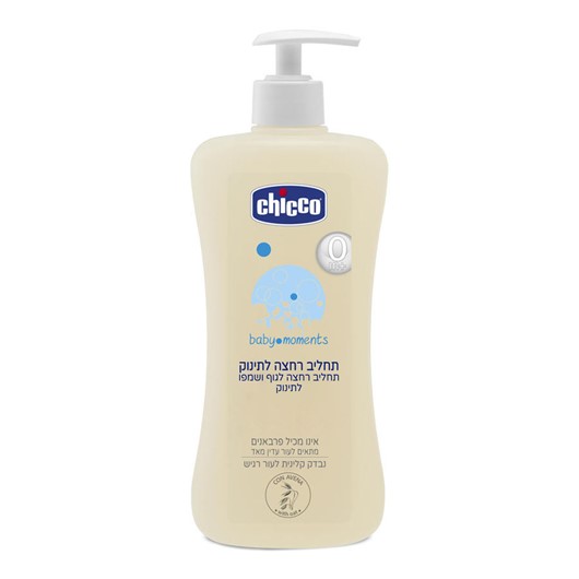תחליב רחצה לתינוק - Baby Moments Gentle Body Wash and Shampoo - 500 מ"ל בבקבוק משאבה