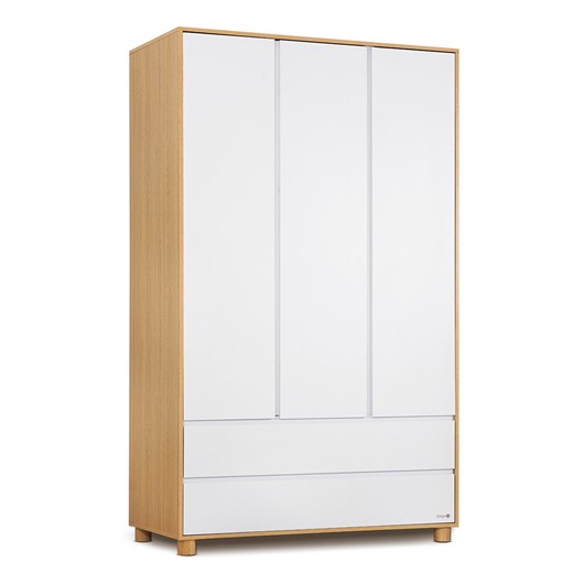 ארון בגדים בריידי לבן/עץ –  Brady™ Wardrobe White/Wood 120x60x200 cm - לבן/עץ - White/Wood