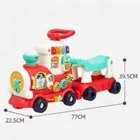 צעצוע רכבת רכיבה/דחיפה - 4in 1 Smart Learning Push & Ride Train
