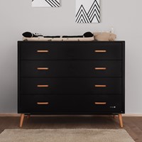 שידת אחסנה אליסון שחור/עץ - Alison™ Dresser Black/Wood 120 cm