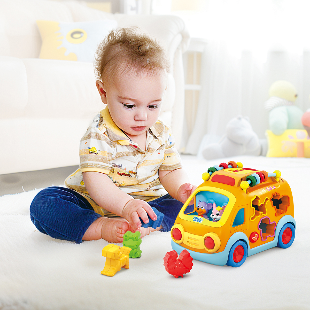 אוטובוס התאמת צורות - Shape Sorting Bus, צעצועי התפתחות | דוורון מוצרי ...
