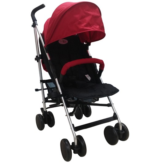 טיולון אלומיניום+פגוש נאפולי - Napoli - אדום/שחור Red/Black