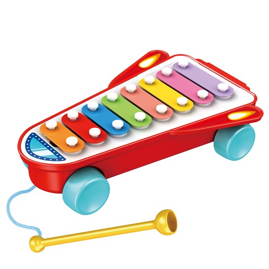קסילופון על גלגלים - Baby Piano - אדום - Red