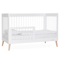 מגן למיטת תינוק אמנדה לבן/אקריל - Bed Rail Amanda White/Acrylic